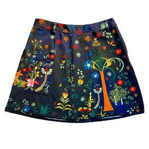 ‘THE KIT.’ Navy Palampore Novelty Print Cargo Skirt Size Extra Large